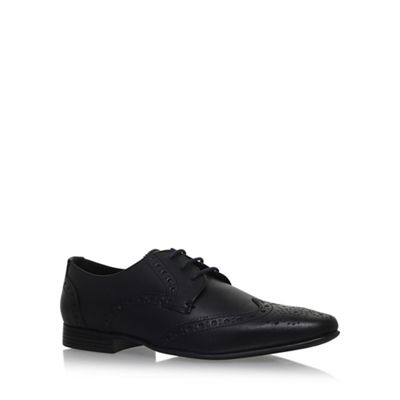 Black 'KENFORD' flat lace up shoes